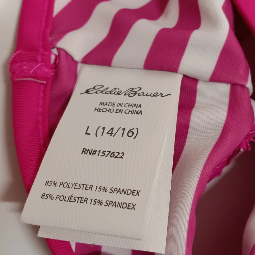 4 Piece Set NWOT Eddie Bauer Girls Swim Coordinates Set Size Large